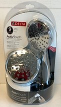 NEW Delta 75831 ActivTouch 9-Spray Handheld Shower Head Combo Kit Chrome Pause - $34.75