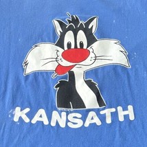 Looney Tunes Kansath Sylvester Cat T-Shirt Mens XL Blue Single Stitch Ka... - £14.65 GBP