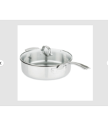 5.25 Viking Saute Pan With Lid 5.25 Qt 3-Ply 18/8 Stainless Steel Mirror... - $89.97