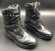5.11 Tactical ATAC 8&quot; Side Zip Womans Black Leather Boot Sz 7 - £44.77 GBP