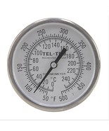 Teltru 16100209 Thermometer 50-500° F- 0-250° C 1-3/4 Face 2-1/2 Stem Ca... - $256.32 CAD