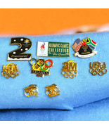 Vintage USA Olympic Games Pin Lapel Hat Pin 80s/ 90s Gold Tone Lot of 9 - $24.99