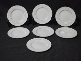 Vintage TOWNE 6.25&quot; Dessert Plate LOVELACE Gray Scrolls Platinum Trim - ... - $592.19 MXN
