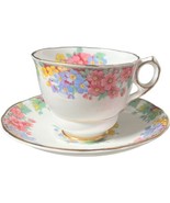 Vintage Royal Stafford Charmaine English Bone China Cup &amp; Saucer Set Flo... - $46.16 CAD