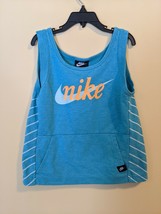 Nike NWT Girls Size M Standard Fit Blue Tank top With Pockets AQ9166-445 - $9.50