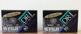 Vtg Pair 2 New Sealed 1990s Fuji DR-I 90 60 Type I Audio Cassettes Tapes Japan - £23.56 GBP