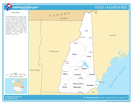 New Hampshire State Counties w/Cities Laminated Wall Map - $193.05