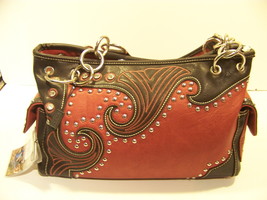 Montana West Concealed Carry Purse Womens Western Bling Handbag Red - New W/TAGS - £43.09 GBP