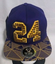 Los Angeles Lakers Kobe Bryant #24 Rhinestones Snapback Hat (New with Tags) - £37.29 GBP