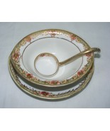 Vintage Porcelain Nippon Handpainted Mayonnaise Bowl Ladel Drip Dish Gol... - $1,053.51 MXN