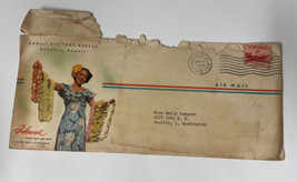 Vintage Hawaii&#39;s Visitors Bureau Envelope Decorated 1955 Posted - £11.64 GBP