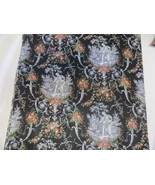 BTY Cotton Quilt Craft Mask Fabric Black White Toile Colonial Couple Roses - $10.00