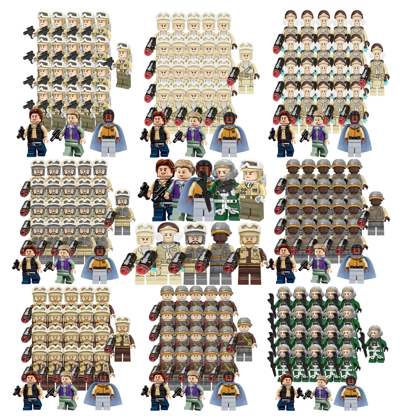 Star Wars Rebel Alliance Soldiers Army Set Custom 24 Minifigures Lot