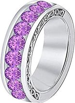 2.80 Ct Round Cut Pink Diamond Engagement Ring 14k White Gold Finish - £80.18 GBP