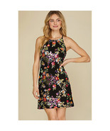 Floral Black Sequin Dress   Halter Dress Sleeveless Short Formal Evening... - £78.02 GBP
