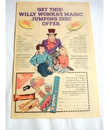 1982 Color Ad Willy Wonka Candy Magic Disc Offer - £6.33 GBP