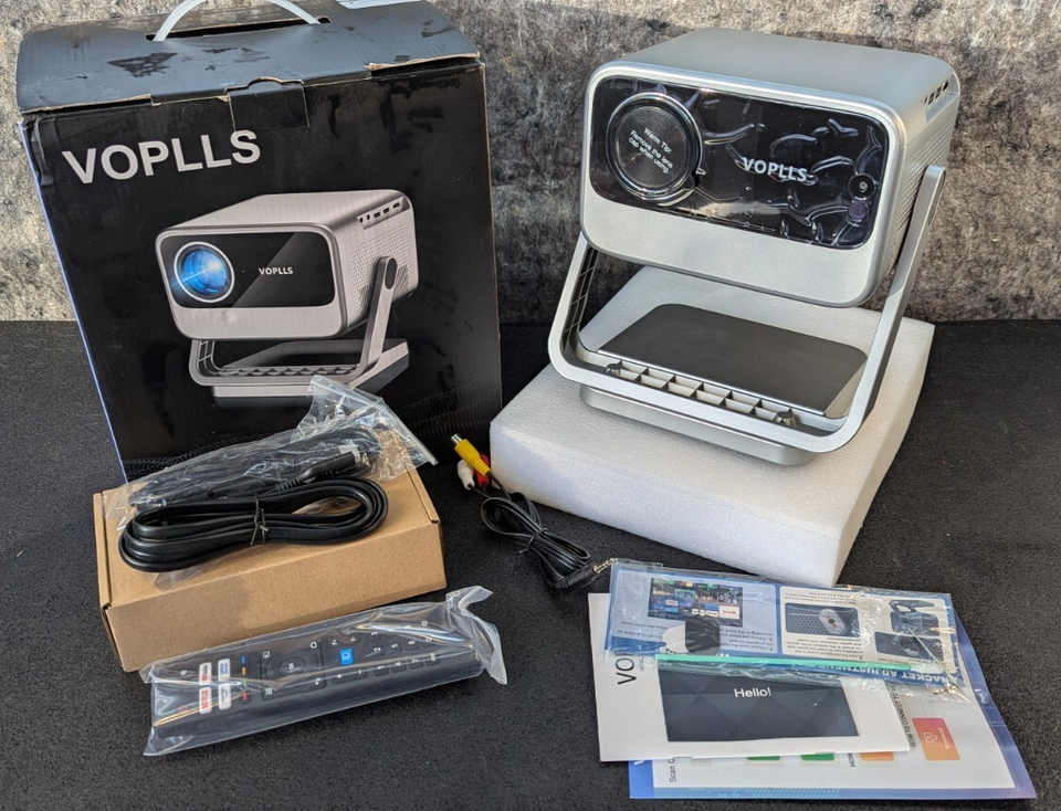 Netflix Officially &amp; AI Auto Focus VOPLLS 4K Projector with WiFi and Bluetooth  			