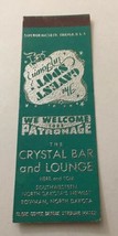 Vintage Matchbook Cover Matchcover Crystal Bar &amp; Lounge Bowman ND Salesman’s - £2.98 GBP