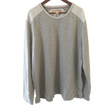 Tommy Bahama Mens Fleece Sweatshirt XXL Gray Long Sleeve Crew Neck Fall ... - $27.99