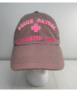 Beach Patrol Clearwater Beach FL brown pink baseball Hat Cap one size ad... - £8.43 GBP