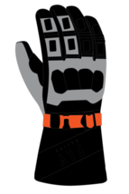Fly Racing Mens Snow Glacier Gloves Black/Grey/Orange XL - £119.43 GBP