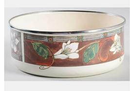 6&quot; Metal Bowl Mission Flower by PFALTZGRAFF NO LID Width 5 7/8&quot; Height 2... - $19.79