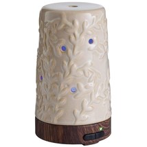 Airome Flourish Ultrasonic Essential Oil Diffuser Ceramic 8 LED Colors - $27.50