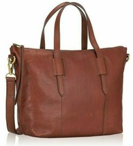 Fossil Skylar Satchel Crossbody Brown Leather Handbag SHB2657213 NWT $198 Retail - $98.98
