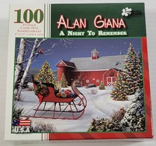 *N) A Night to Remember Christmas Alan Giana Holiday 100 Piece Jigsaw Pu... - $7.91