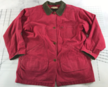 Vintage L.L. Bean Barn Jacket Womens Large Red Button Front Removable Li... - $54.44