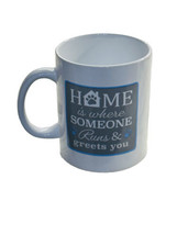 Motivational-Coffee/Tea Large 12 Oz Mug-“Home Is Where Someone Runs &amp; Gr... - £14.14 GBP