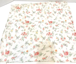 Vintage Floral Womens Sheer Square Neck Scarf Multicolor Made in Italy 18&quot; - £14.71 GBP