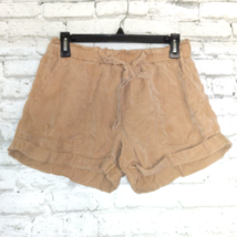 Aerie Shorts Womens Small Brown Elastic Tie Waist Cuffed Lyocell Pockets Pull On - £12.78 GBP