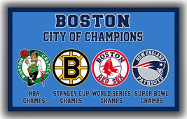 Boston City Of Champions Outdoor sport Flag 90x150cm 3x5ft Decor Best Ba... - $14.95