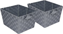 Honey-Can-Do STO-05088 Woven Baskets, Gray, 2-Pack - £27.17 GBP