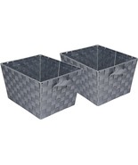 Honey-Can-Do STO-05088 Woven Baskets, Gray, 2-Pack - £26.93 GBP