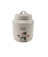 Rae Dunn MERRY SNOWMAN Cookie Jar Canister Artisan Collection by Magenta - $240.25 MXN