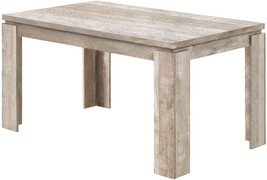 Monarch Specialties 36&quot;X 60&quot; / Taupe Reclaimed Wood-Look Dining Table - £224.61 GBP