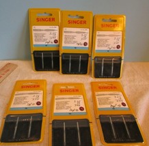 LOT OF 6 -2 PACKS HEMSTSITCH  Machine Needles Singer 90 YELLOW PACKAGING - $12.96