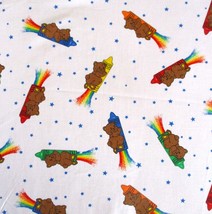 Teddy Bear Crayon Fabric Vintage, Princess Fabrics Pattern 382, 5 yds. - £12.14 GBP