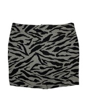 Merona Women Plus Size 3 (Waist 45&quot;) Gray Animal Print Zip Back Pencil Skirt - £5.41 GBP