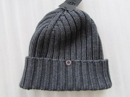 UGG Hat Knit Ribbed Beanie Grey Heather Unisex New $55 - £35.47 GBP