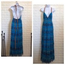 Twelfth Street blue Silk maxi embroidered dress - £73.50 GBP