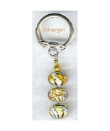 Safari Tiger Look Glass Lampwork Beaded Key Chain  - €7,68 EUR