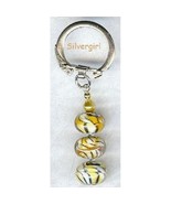 Safari Tiger Look Glass Lampwork Beaded Key Chain  - £7.18 GBP