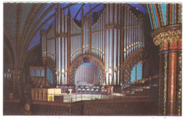 Vtg Postcard-Organs-Notre Dame Church-Montreal Quebec-Chrome-CAN1 - £3.51 GBP