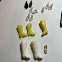 Vtg Topper Dawn clone? Doll Yellow white High Go-Go Boots High Heels lot Rare - £23.69 GBP