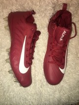 NIKE ALPHA MENACE LOW FOOTBALL CLEATS RED WHITE 922804 616 sz 15 new - $79.00