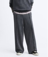 ZARA FADED COLOURED OVERSIZED JOGGER SWEATPANTS TROUSERS BLACK ANTHRACIT... - £34.29 GBP
