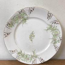 Set Pair Vtg La Franchaise Porcelain French White Floral Salad Bread Plates 8.5“ - £29.46 GBP